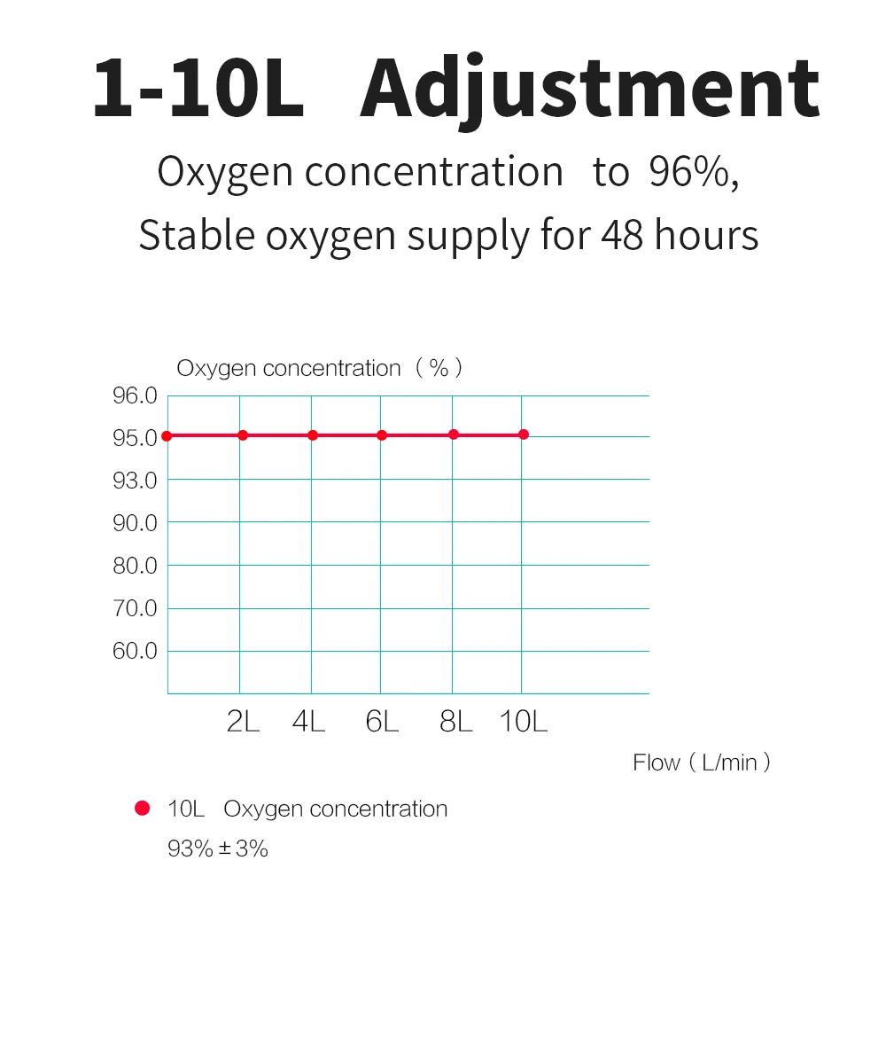 Medical Equipment High Purity 10L Quite Homecare Oxygen Concentrator High Purity