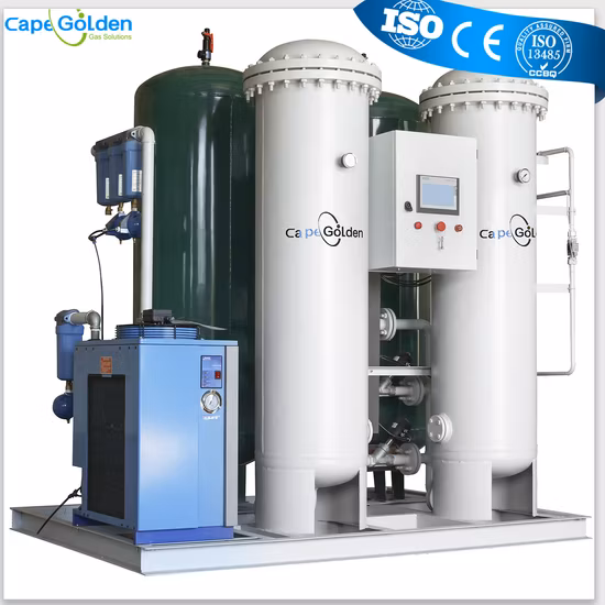 Generatore di ossigeno PSA industriale e medico con purezza del 93-95% con macchina per impianti di contenitori con sistema di riempimento di O2